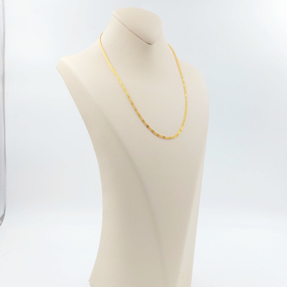 21K سنسال مبسط 3mm-مجوهرات الشيخ سعيد-Saeed Jewelry 