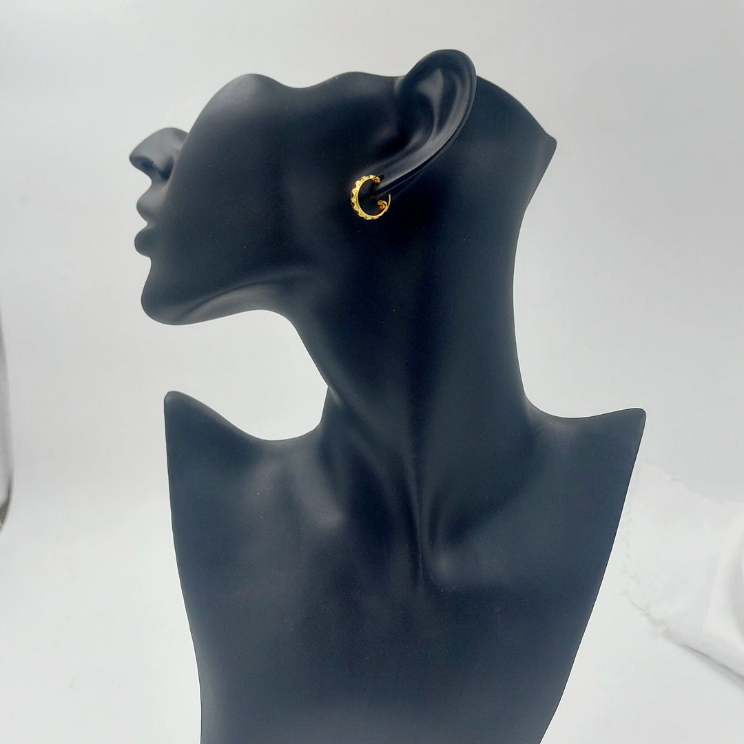 21K حلق ذبلة-مجوهرات الشيخ سعيد-Saeed Jewelry 