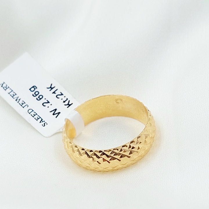 21K ذبلة سداسي سادة-مجوهرات الشيخ سعيد-Saeed Jewelry 