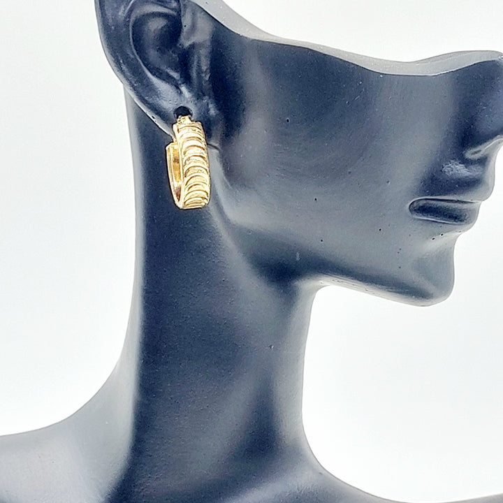 18K حلق ذبلة اكسترا-مجوهرات الشيخ سعيد-Saeed Jewelry 