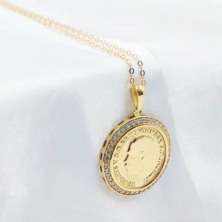 18K عقد انجليزي مرصع-مجوهرات الشيخ سعيد-Saeed Jewelry 