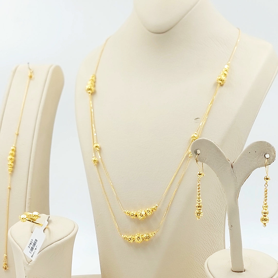 21K طقم طابات ناعم-مجوهرات الشيخ سعيد-Saeed Jewelry 