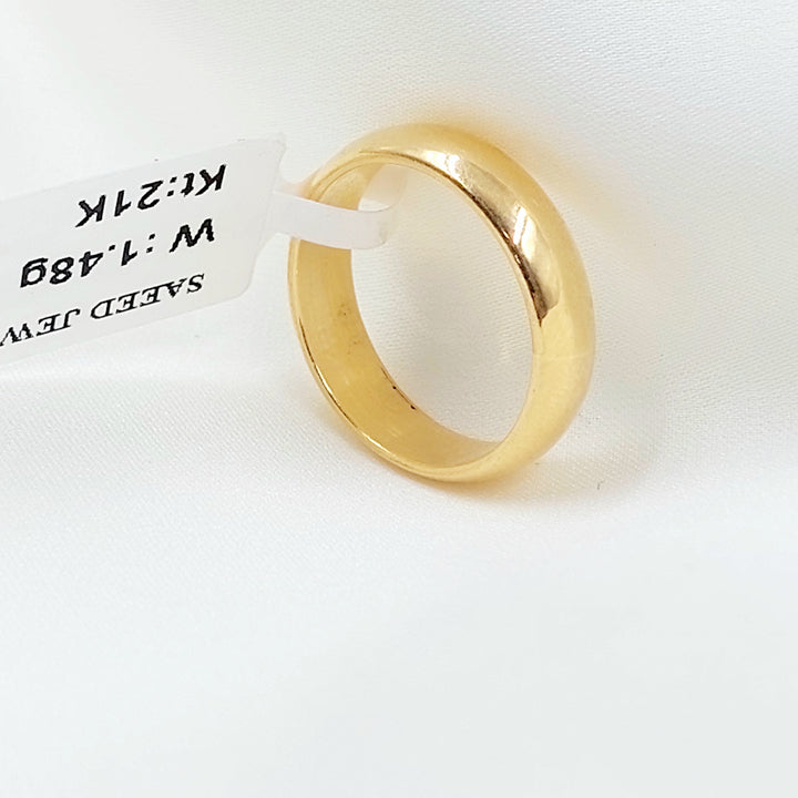 21K ذبلة سادة رفيع-مجوهرات الشيخ سعيد-Saeed Jewelry 