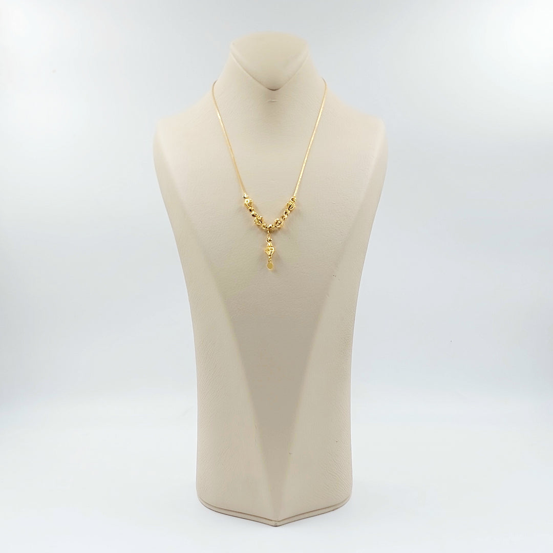 21K عقد مسبحة طابات-مجوهرات الشيخ سعيد-Saeed Jewelry 