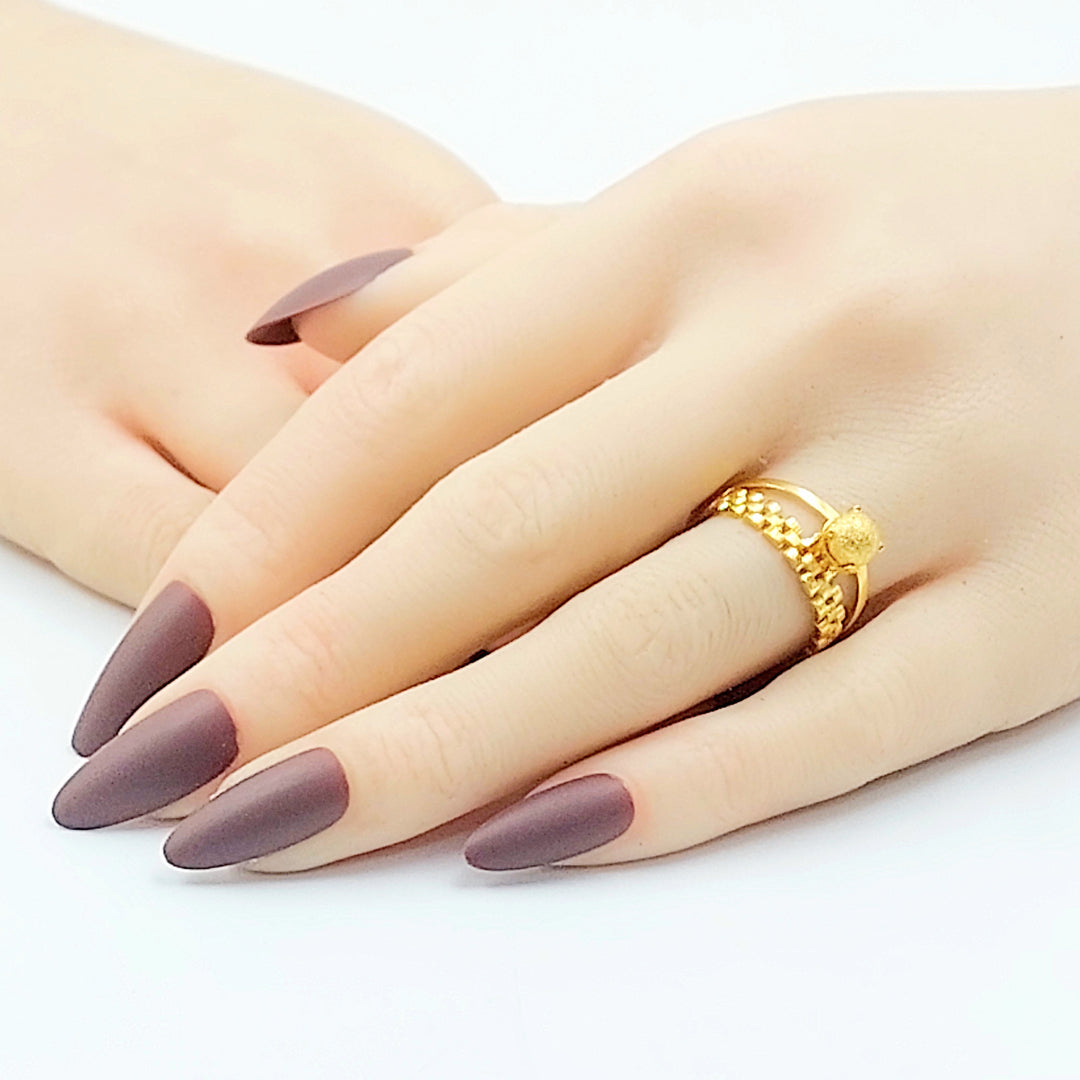 21K خاتم طابات اكسترا-مجوهرات الشيخ سعيد-Saeed Jewelry 