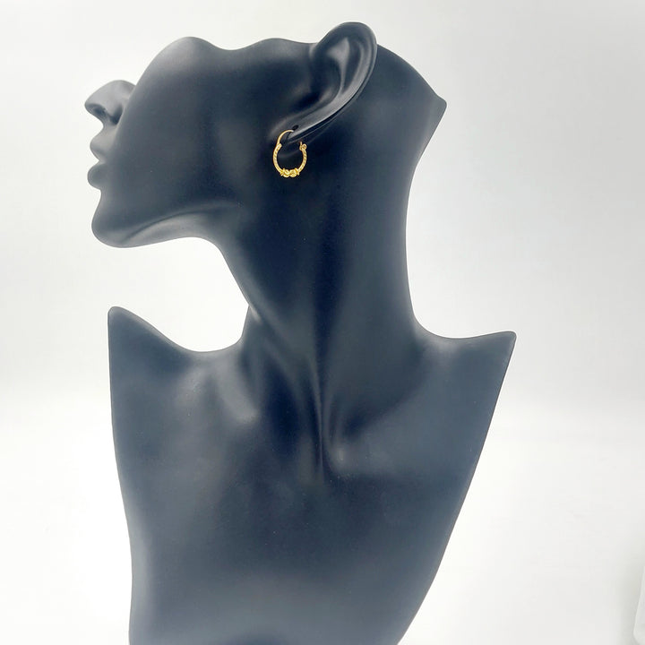 21K حلق ذبلة-مجوهرات الشيخ سعيد-Saeed Jewelry 