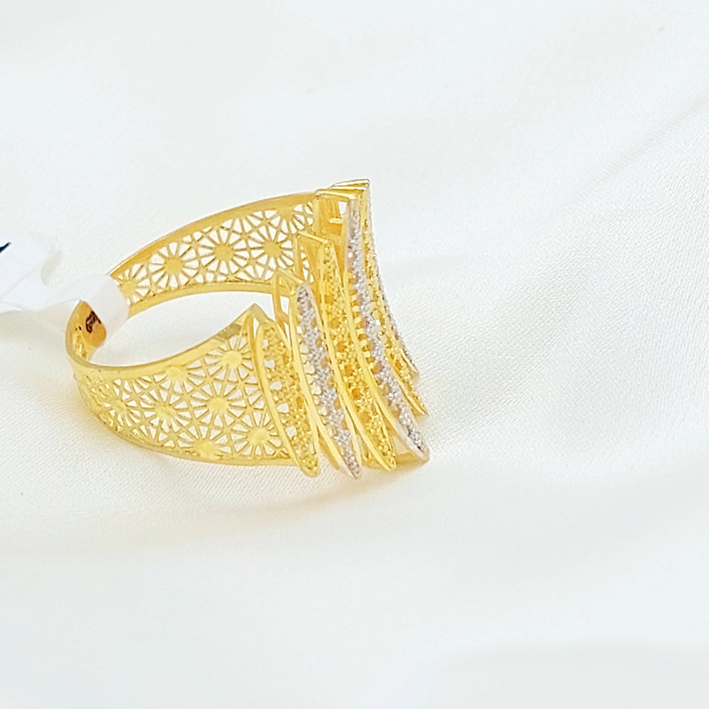 21K خاتم اجنحة اكسترا-مجوهرات الشيخ سعيد-Saeed Jewelry 