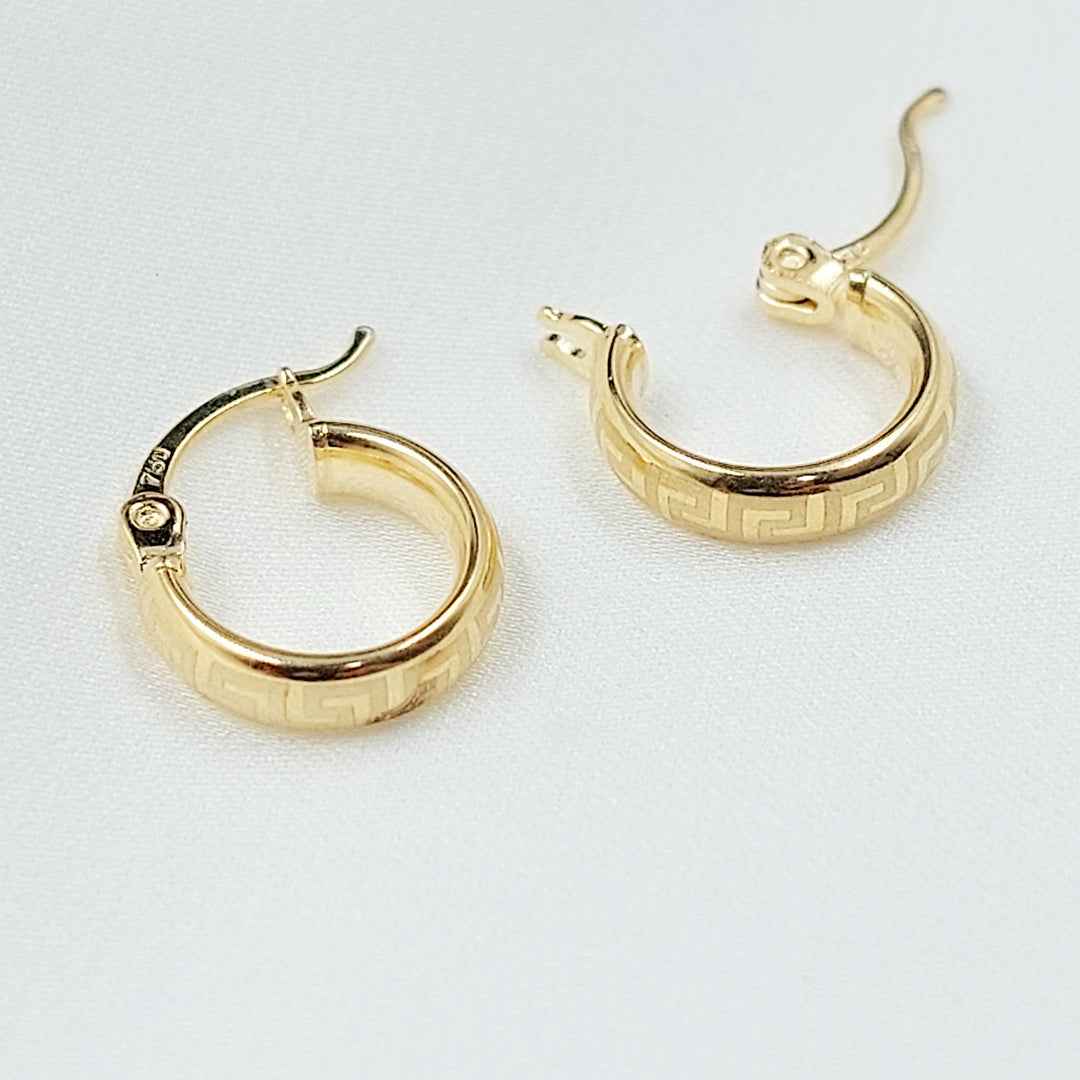 18K حلق ذبلة اطفال-مجوهرات الشيخ سعيد-Saeed Jewelry 