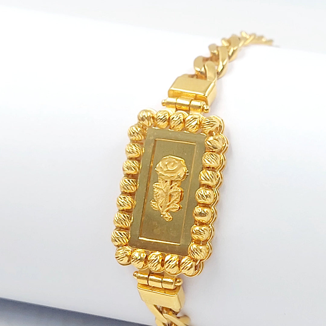 21K اسوارة اونصه طابات-مجوهرات الشيخ سعيد-Saeed Jewelry 