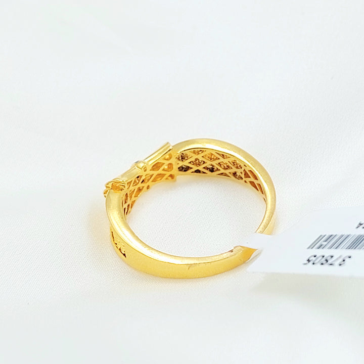 21K خاتم شكلة اكسترا-مجوهرات الشيخ سعيد-Saeed Jewelry 