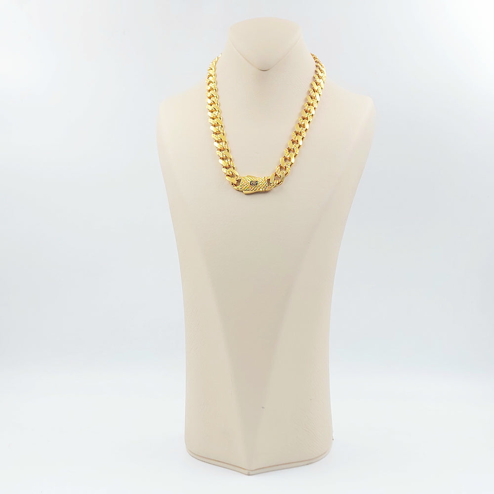 21K عقد جنزير اكسترا-مجوهرات الشيخ سعيد-Saeed Jewelry 