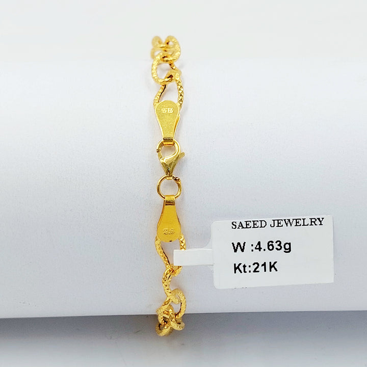 21K اسوارة جنزير اكسترا-مجوهرات الشيخ سعيد-Saeed Jewelry 