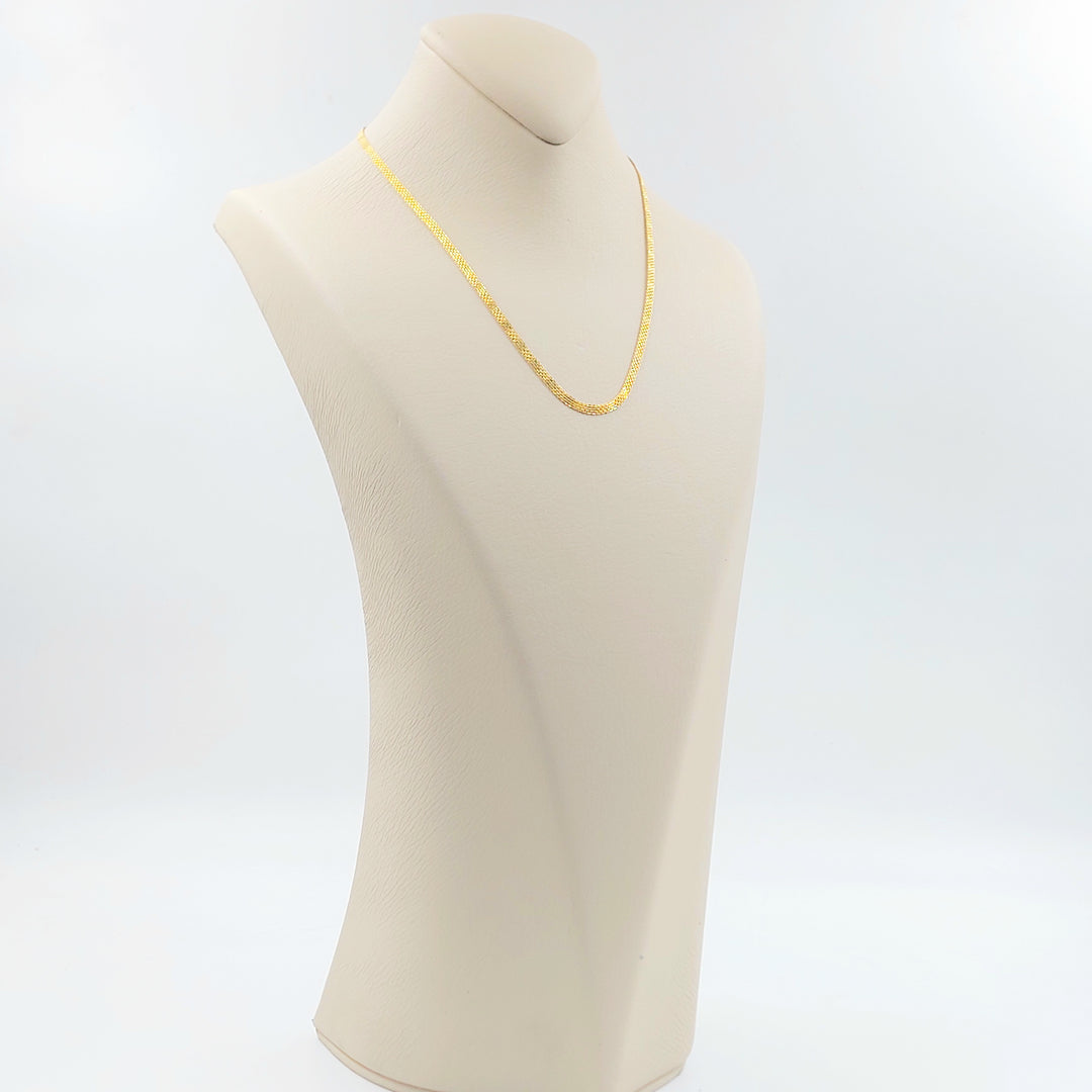 21K سنسال مبسط 3mm-مجوهرات الشيخ سعيد-Saeed Jewelry 