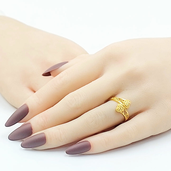 21K خاتم قلب اكسترا-مجوهرات الشيخ سعيد-Saeed Jewelry 