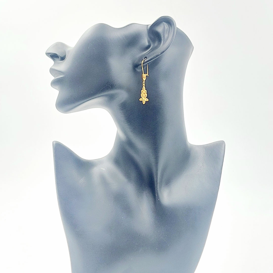 21K حلق شمس-مجوهرات الشيخ سعيد-Saeed Jewelry 