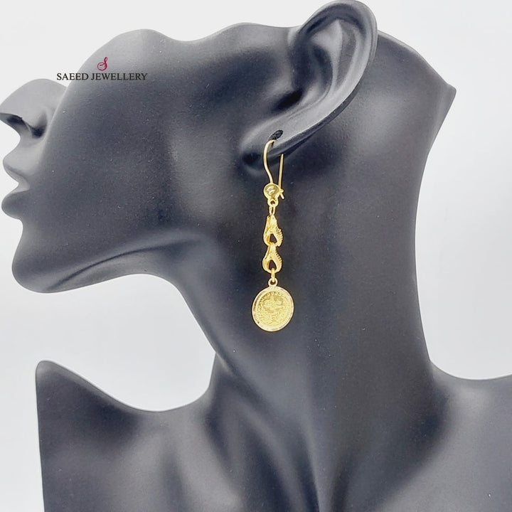 21K حلق رشادي قشرة-مجوهرات الشيخ سعيد-Saeed Jewelry 