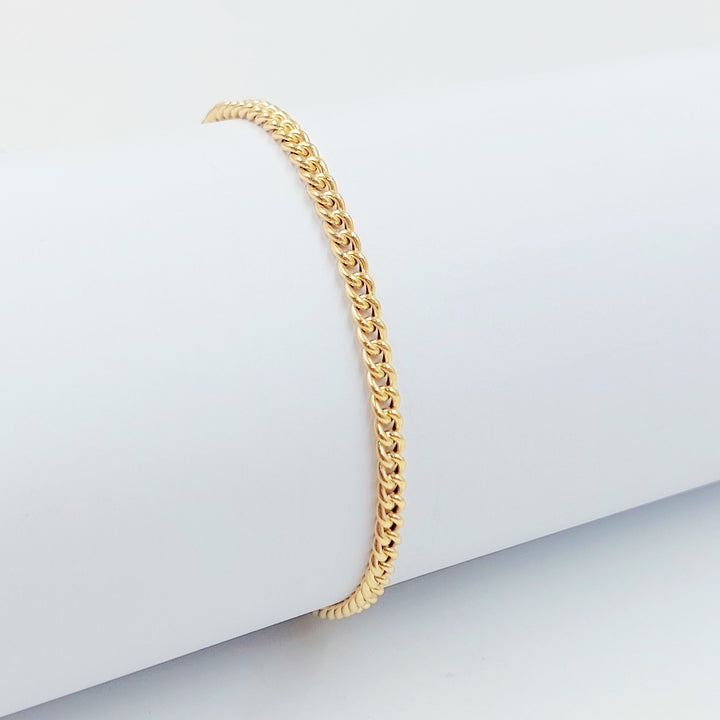 18K اسوارة جنزير مبسط-مجوهرات الشيخ سعيد-Saeed Jewelry 