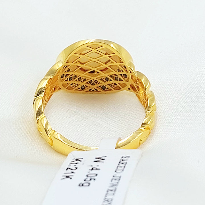 21K خاتم فيرنا مينا-مجوهرات الشيخ سعيد-Saeed Jewelry 