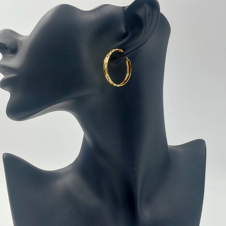 21K حلق ذبلة-مجوهرات الشيخ سعيد-Saeed Jewelry 