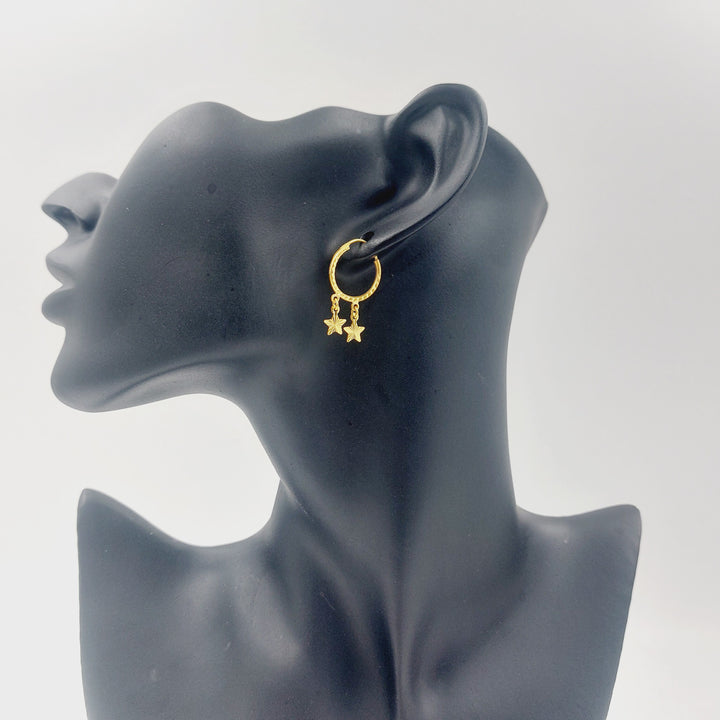 21K حلق ذبلة دنانديش-مجوهرات الشيخ سعيد-Saeed Jewelry 