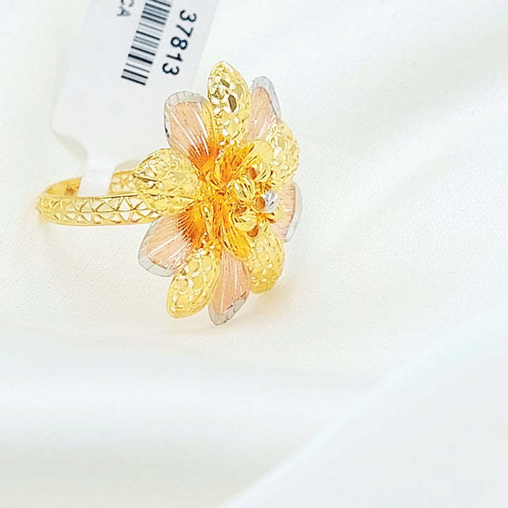 21K خاتم وردة اكسترا-مجوهرات الشيخ سعيد-Saeed Jewelry 