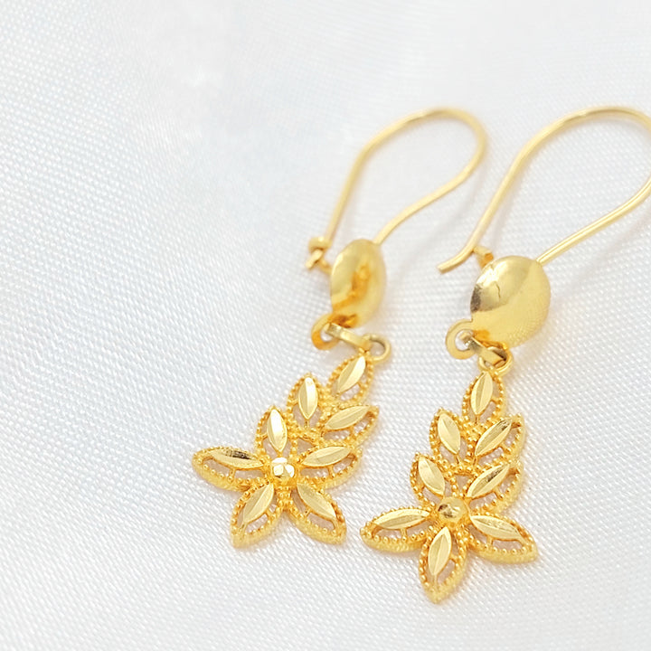 21K حلق شمس-مجوهرات الشيخ سعيد-Saeed Jewelry 