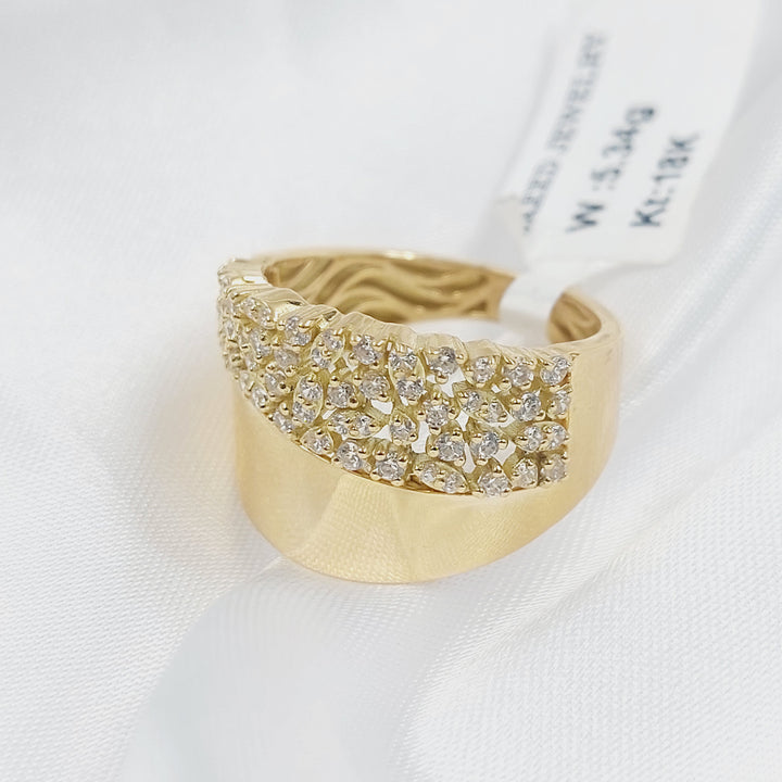 18K خاتم اكسترا مرصع-مجوهرات الشيخ سعيد-Saeed Jewelry 