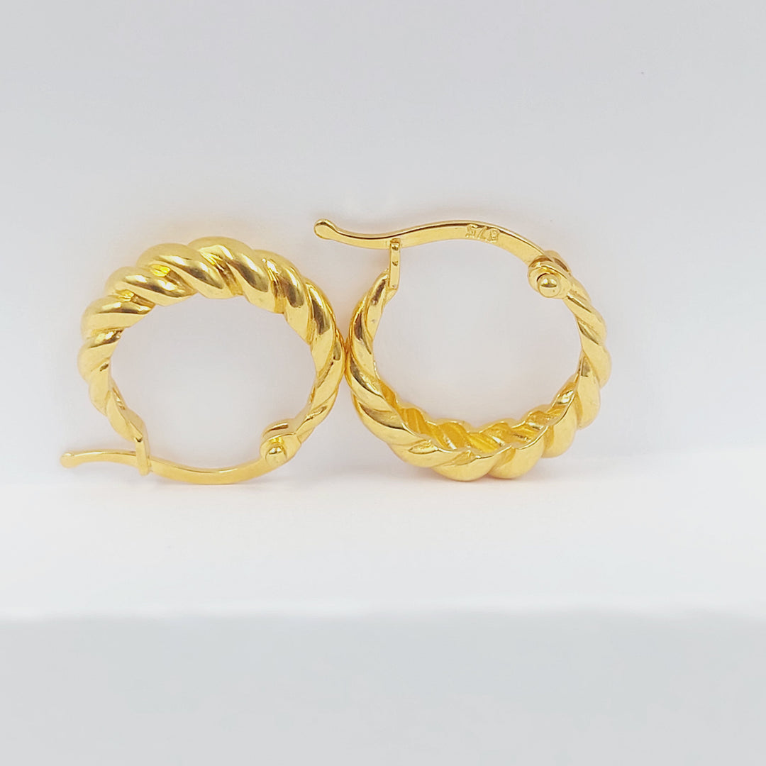 21K حلق ذبلة اكسترا-مجوهرات الشيخ سعيد-Saeed Jewelry 