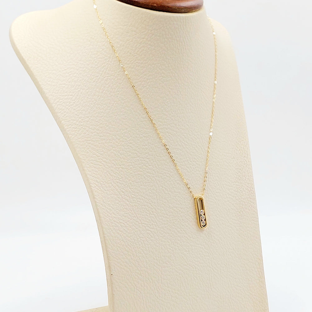 18K عقد اكسترا مرصع-مجوهرات الشيخ سعيد-Saeed Jewelry 