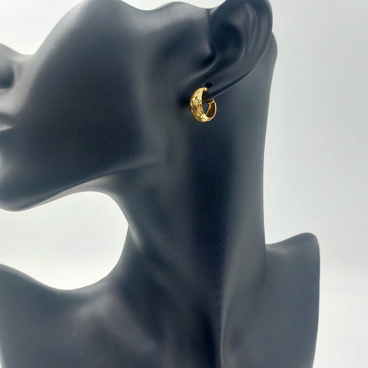 21K حلق ذبلة-مجوهرات الشيخ سعيد-Saeed Jewelry 