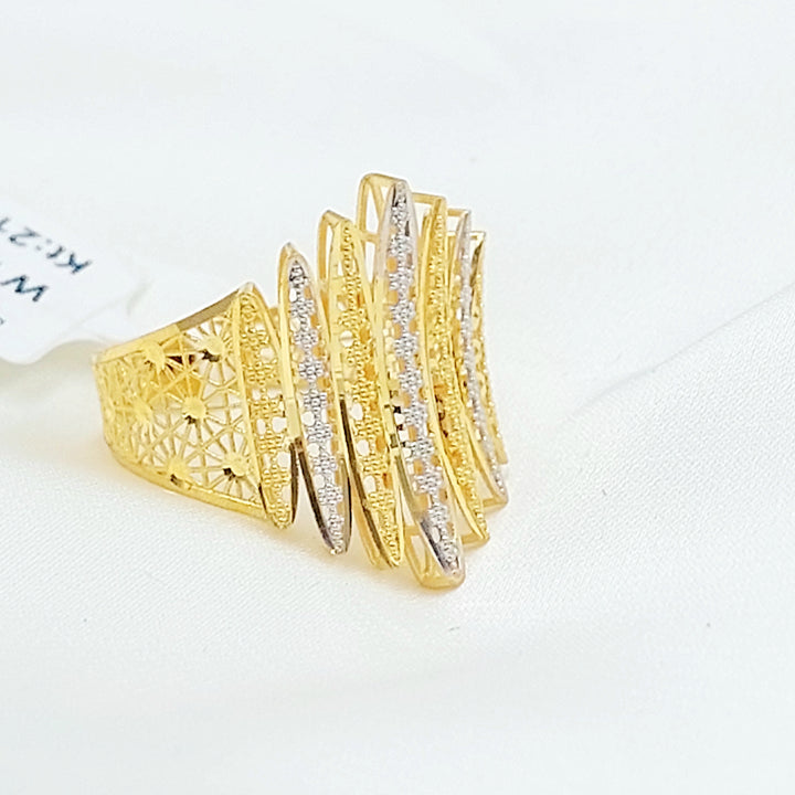 21K خاتم اجنحة اكسترا-مجوهرات الشيخ سعيد-Saeed Jewelry 