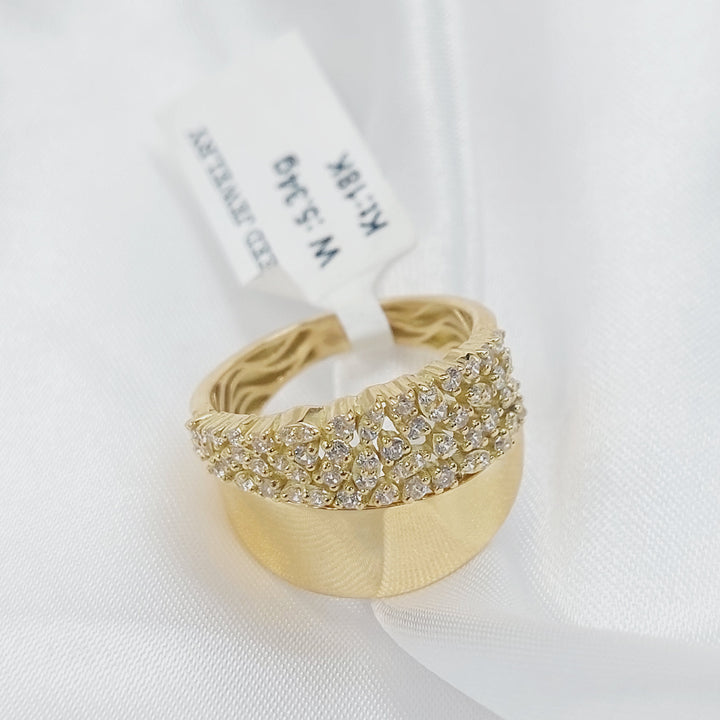 18K خاتم اكسترا مرصع-مجوهرات الشيخ سعيد-Saeed Jewelry 