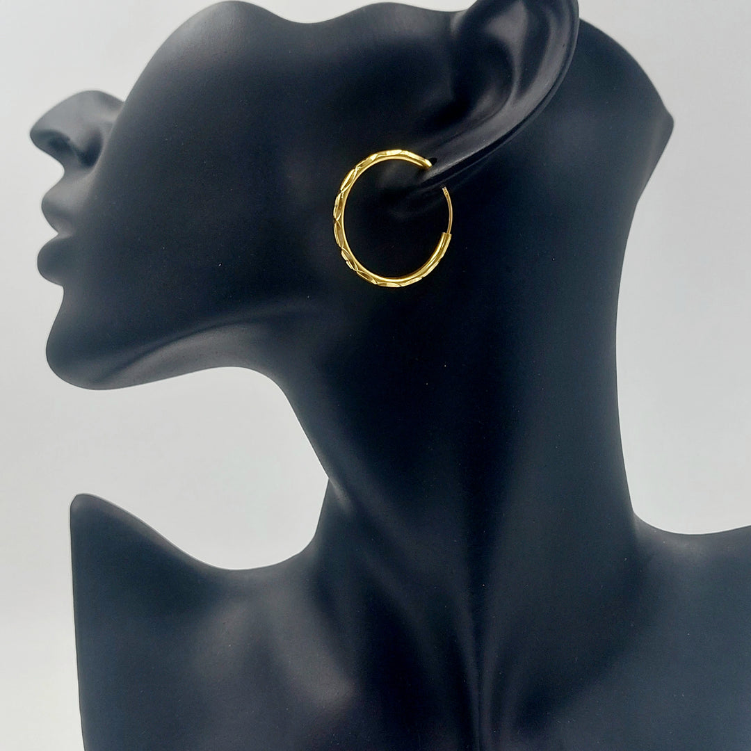 21K حلق ذبلة-مجوهرات الشيخ سعيد-Saeed Jewelry 