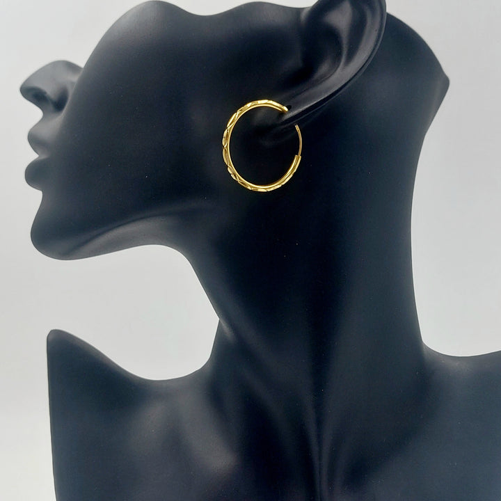 21K حلق ذبلة-مجوهرات الشيخ سعيد-Saeed Jewelry 