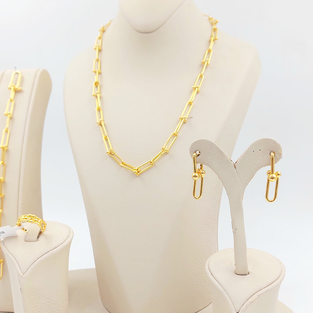 21K طقم بيبر كليب-مجوهرات الشيخ سعيد-Saeed Jewelry 
