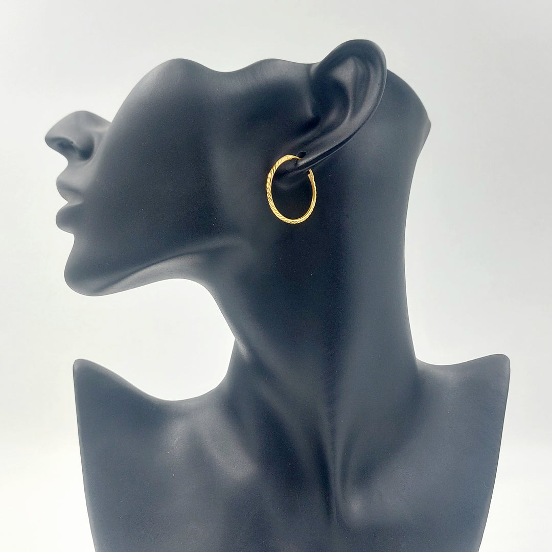 21K حلق ذبلة-مجوهرات الشيخ سعيد-Saeed Jewelry 