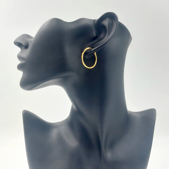 21K حلق ذبلة-مجوهرات الشيخ سعيد-Saeed Jewelry 