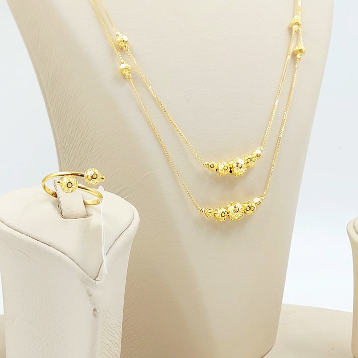 21K طقم طابات ناعم-مجوهرات الشيخ سعيد-Saeed Jewelry 