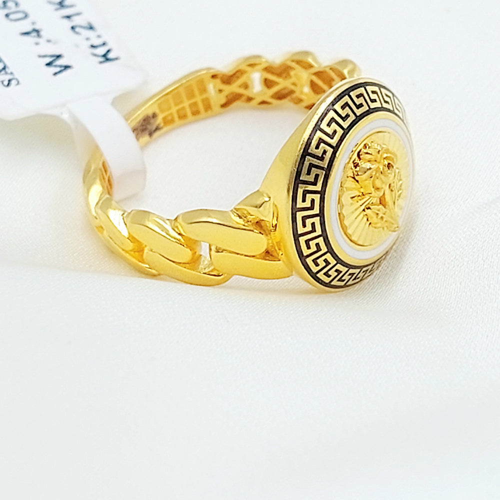 21K خاتم فيرنا مينا-مجوهرات الشيخ سعيد-Saeed Jewelry 