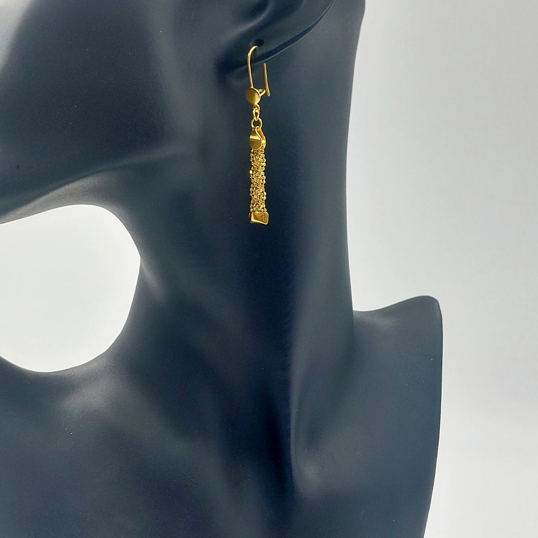 21K حلق فانسي اكسترا-مجوهرات الشيخ سعيد-Saeed Jewelry 