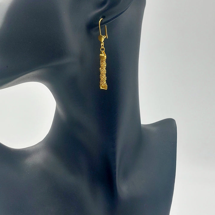 21K حلق فانسي اكسترا-مجوهرات الشيخ سعيد-Saeed Jewelry 