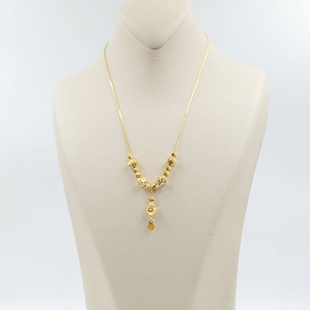 21K عقد مسبحة طابات-مجوهرات الشيخ سعيد-Saeed Jewelry 