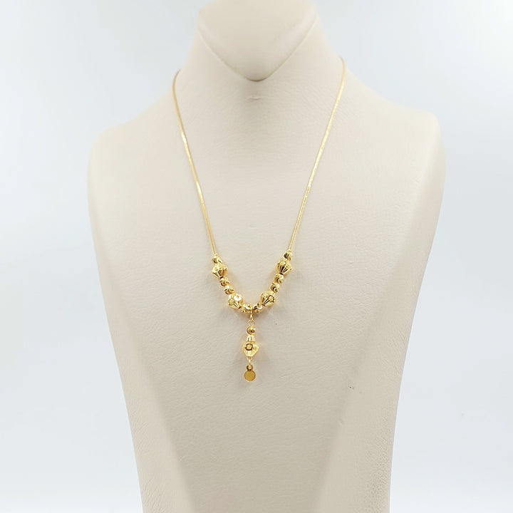 21K عقد مسبحة طابات-مجوهرات الشيخ سعيد-Saeed Jewelry 