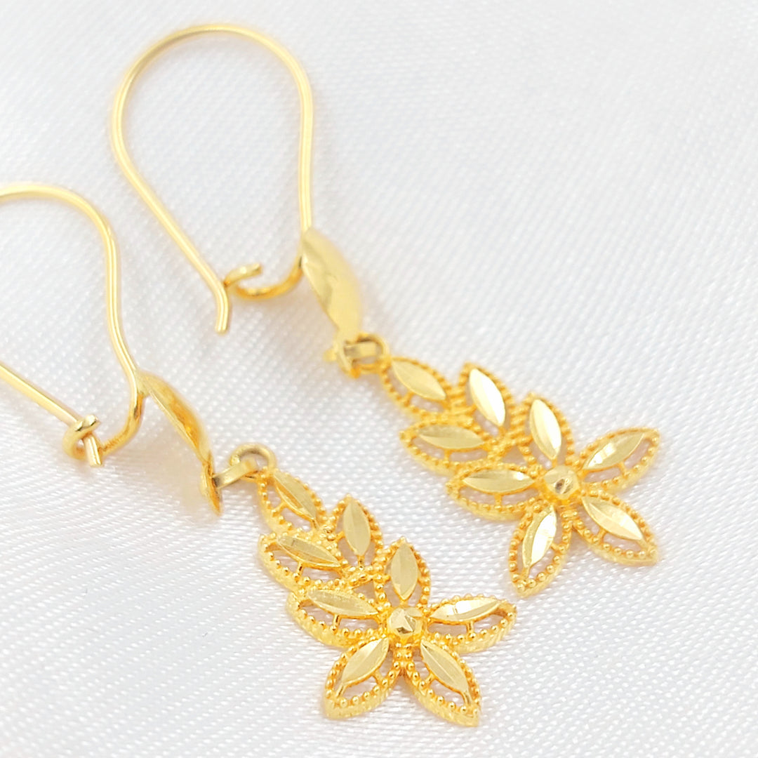 21K حلق شمس-مجوهرات الشيخ سعيد-Saeed Jewelry 