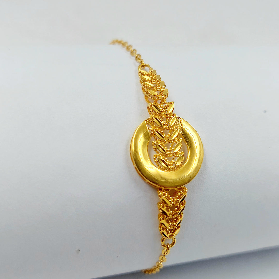 21K اسوارة ورق الشجر-مجوهرات الشيخ سعيد-Saeed Jewelry 