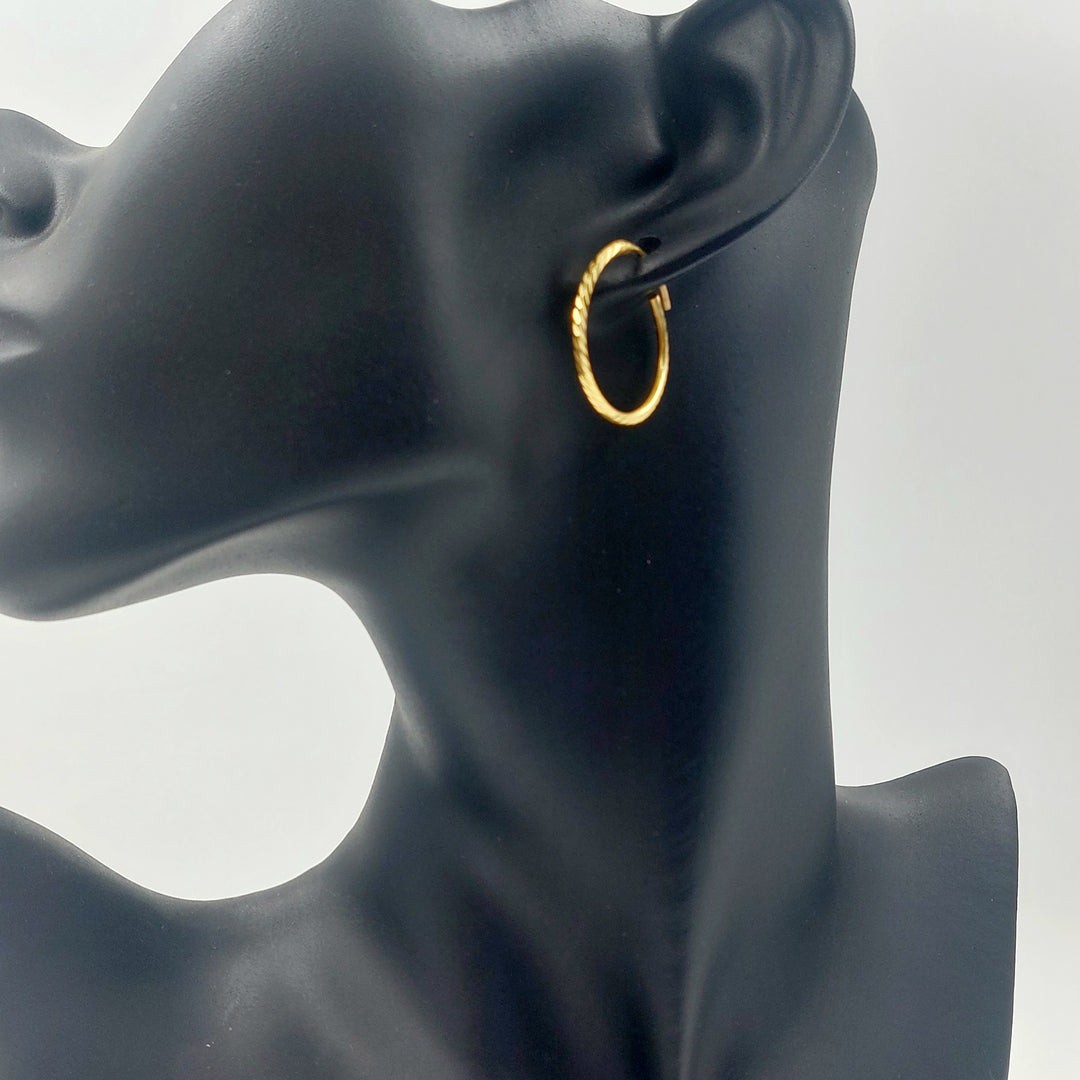 21K حلق ذبلة-مجوهرات الشيخ سعيد-Saeed Jewelry 