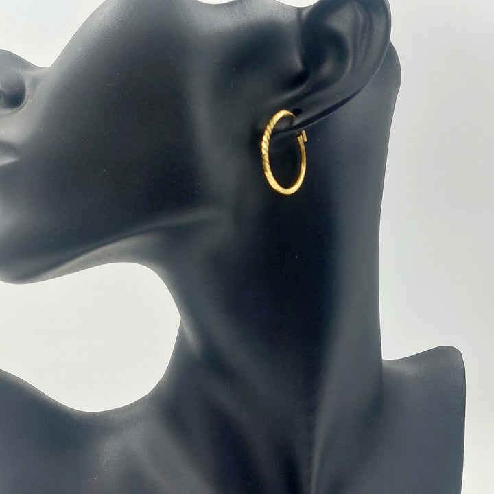 21K حلق ذبلة-مجوهرات الشيخ سعيد-Saeed Jewelry 