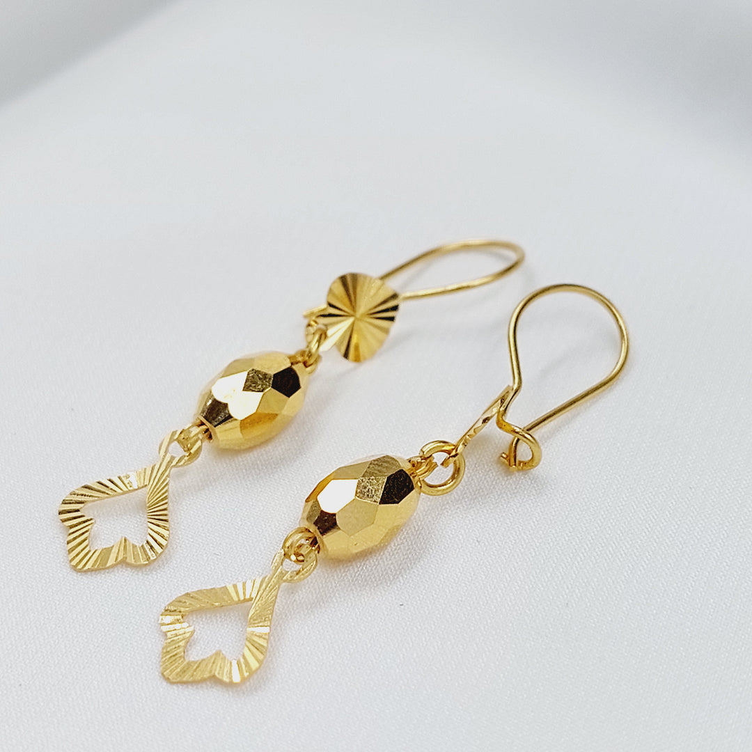21K حلق شنكل ناعم-مجوهرات الشيخ سعيد-Saeed Jewelry 