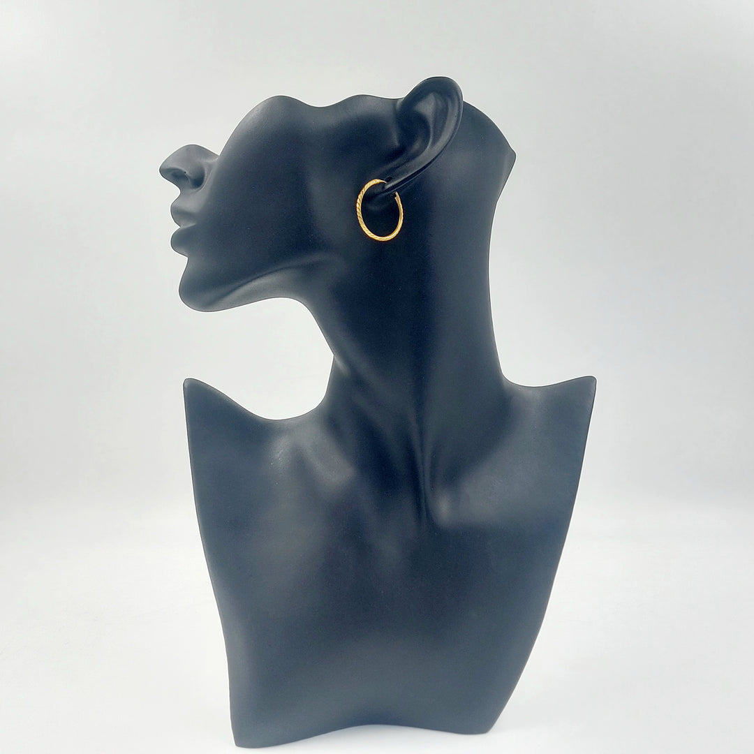 21K حلق ذبلة-مجوهرات الشيخ سعيد-Saeed Jewelry 