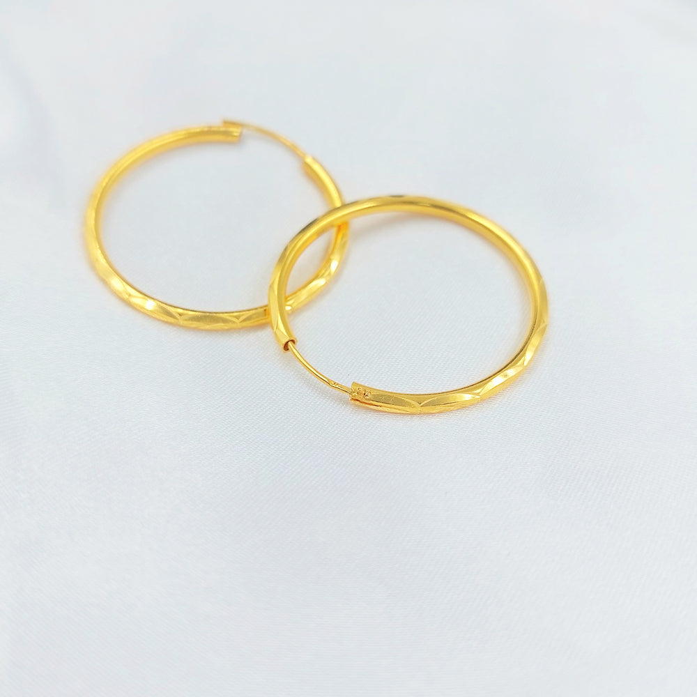 21K حلق ذبلة-مجوهرات الشيخ سعيد-Saeed Jewelry 